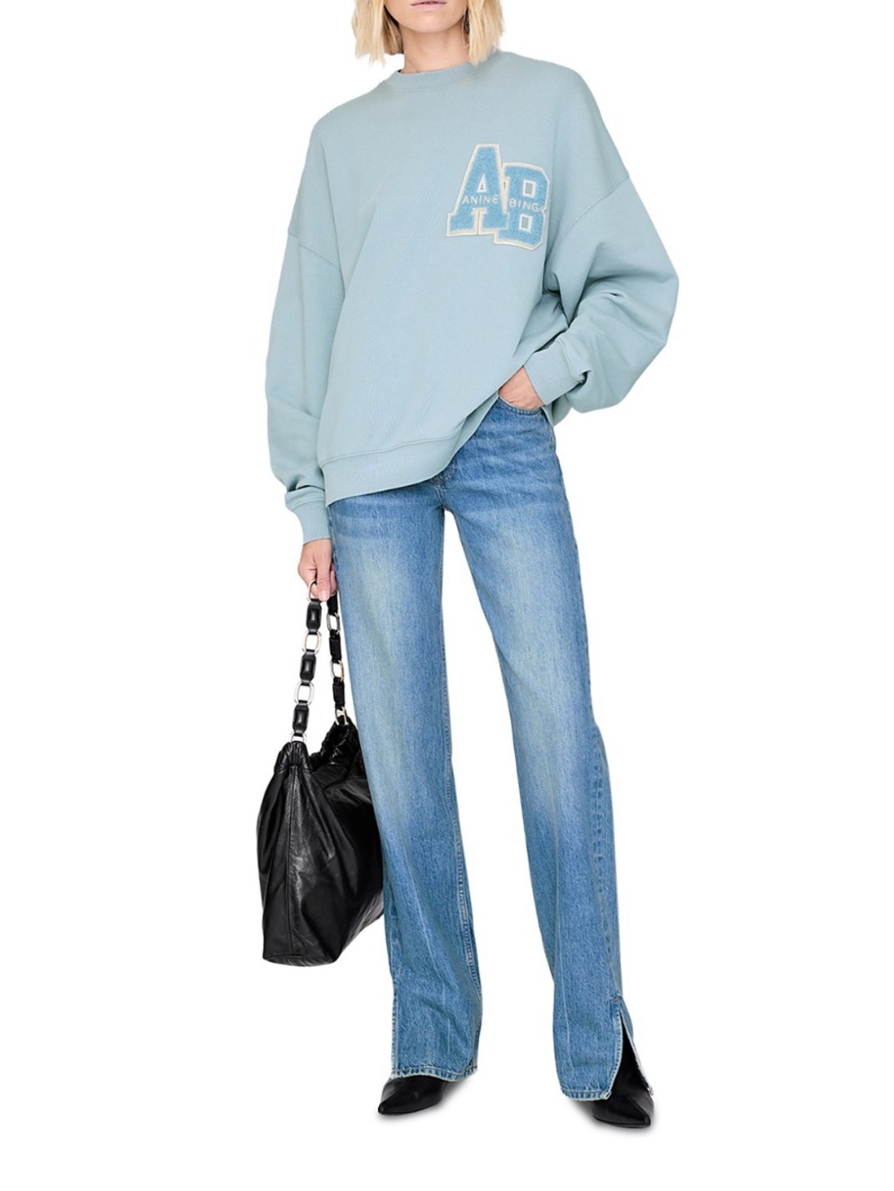 NWT Anine Bing Miles oversized cotton sweatshirt size Small - Picture 7 of 8